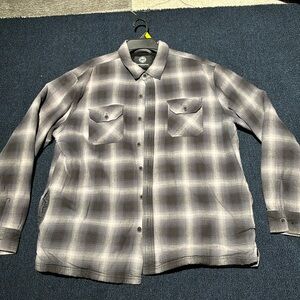 XL HEAVY DUTY GREY FLANNEL JACKET w/POCKETS!